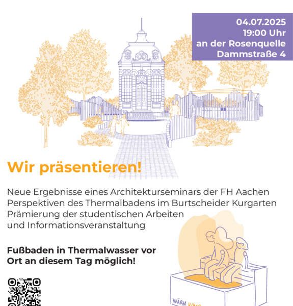 23.06.2025 Einladung: Die Initiative „Wärm Komp“ stellt Pläne zur weiteren Nutzung des Thermalwassers in Burtscheid vor